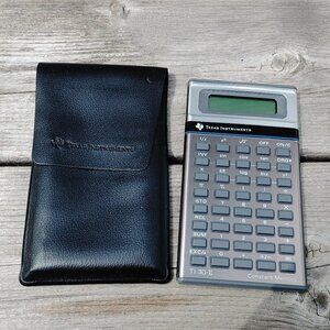 Texas Instruments TI-20-II LTA1984 Vintage Calculator 0222306 With Case WORKS